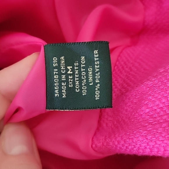 Bright Pink Harve Benard Button Up Jacket Blazer 3/4 Sleeves - Picture 6 of 9